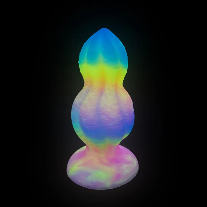 Fantasy Vortex Platinum Silicone Plug 56 Inch Glow In The Dark Platinum Silicone Series Anal