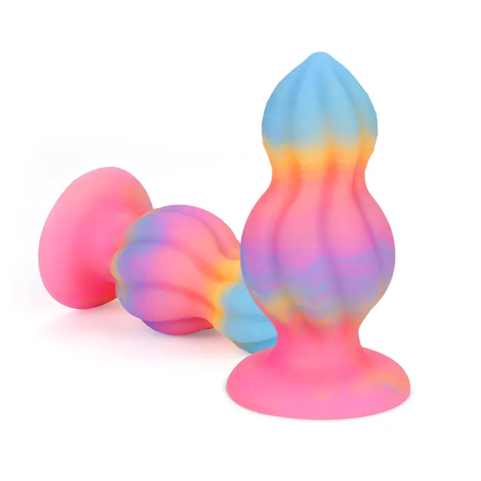 Fantasy Vortex Platinum Silicone Plug 56 Inch Glow In The Dark Platinum Silicone Series Anal