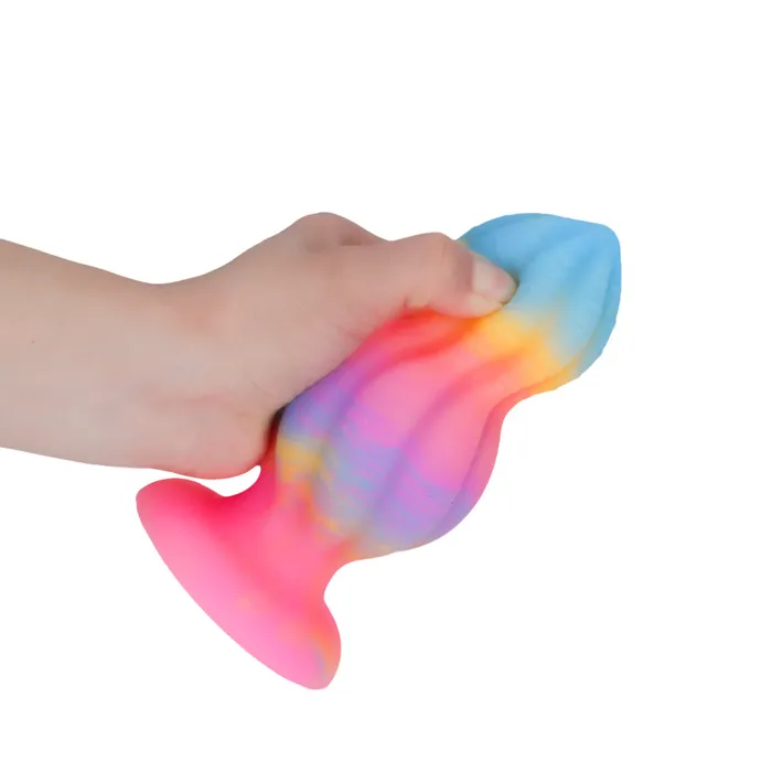 Fantasy Vortex Platinum Silicone Plug 56 Inch Glow In The Dark Platinum Silicone Series Anal
