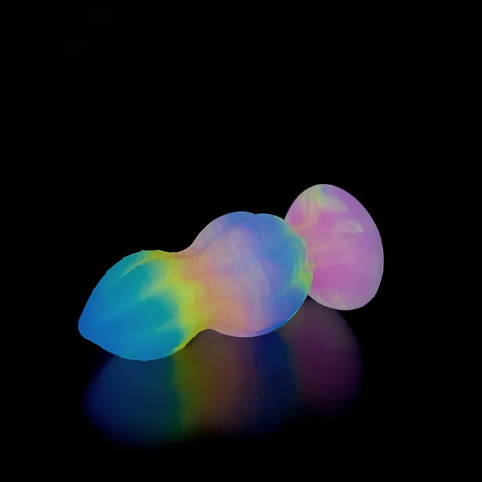 Fantasy Vortex Platinum Silicone Plug 56 Inch Glow In The Dark Platinum Silicone Series Anal