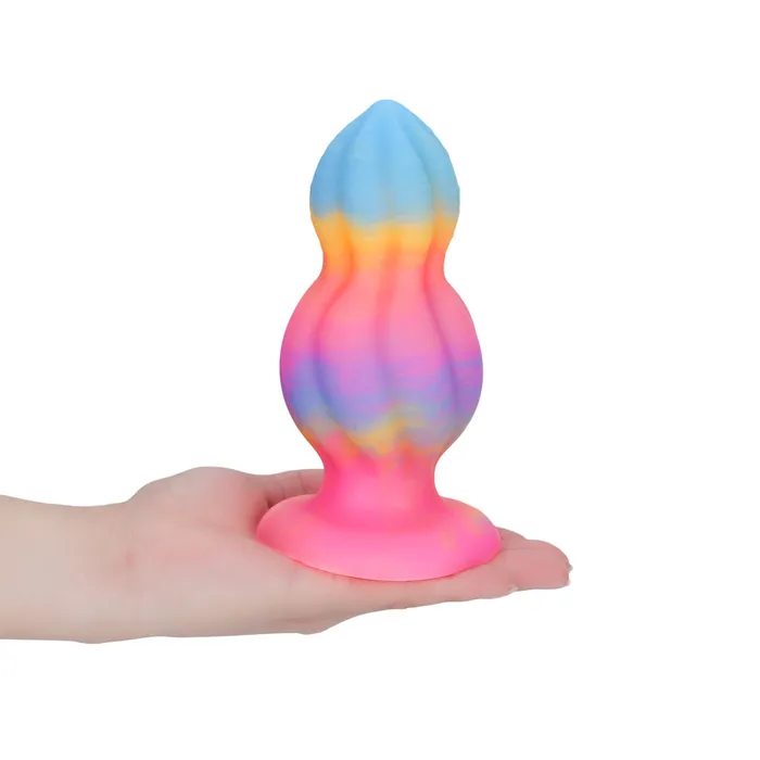 Fantasy Vortex Platinum Silicone Plug 56 Inch Glow In The Dark Platinum Silicone Series Anal