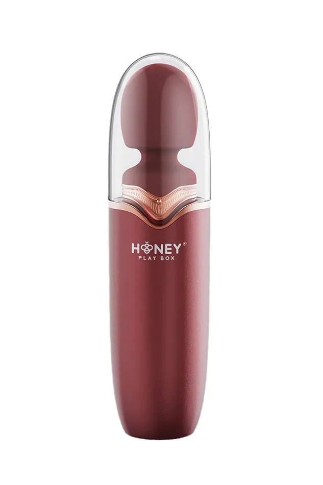 Female Sex Toys Honey Play Box Honey Play Box Stormi Heated Wand Massager With Protective Case Bordeaux