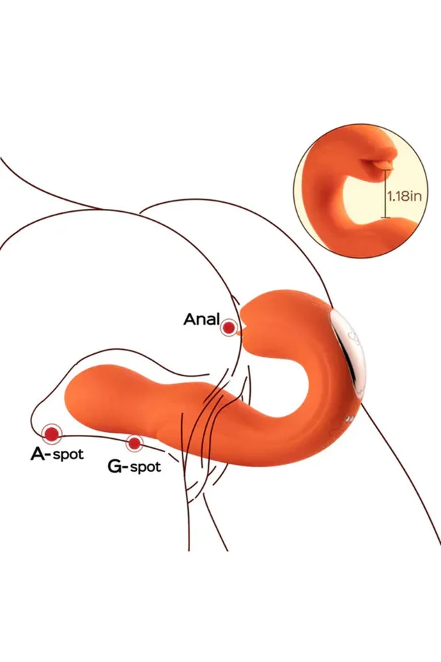 Female Sex Toys Honey Play Box Joi Pro Rotating Head GSpot Vibrator Clit Licker with Remote Control Orange Honey Play Box