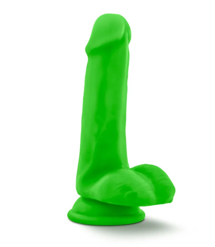 Female Sex Toys Neo Realistic Neon Green 6 With Testicles Blush