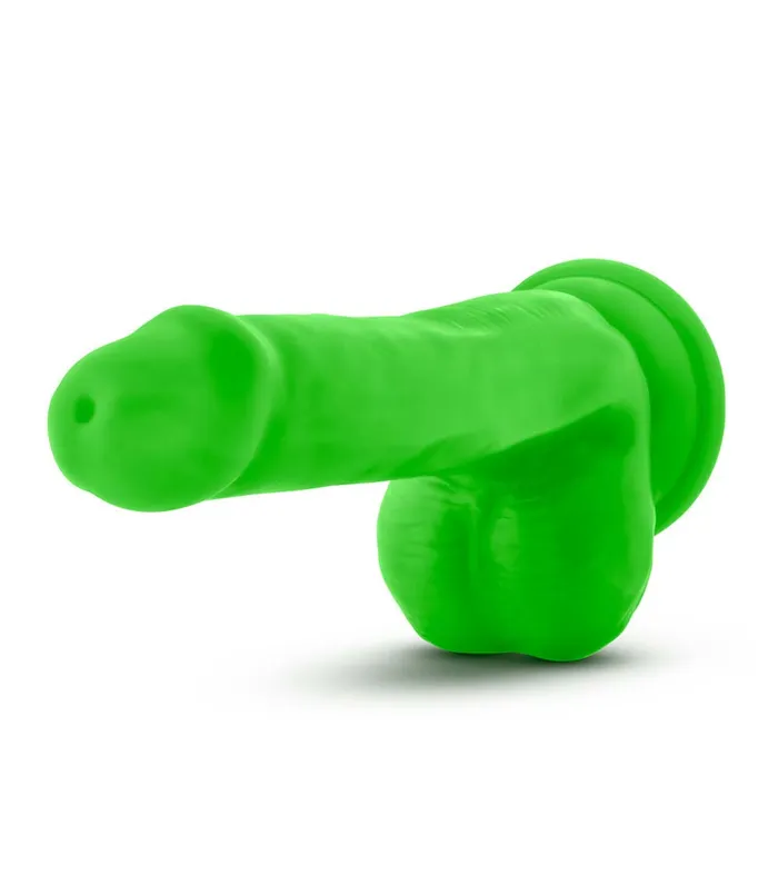Female Sex Toys Neo Realistic Neon Green 6 With Testicles Blush