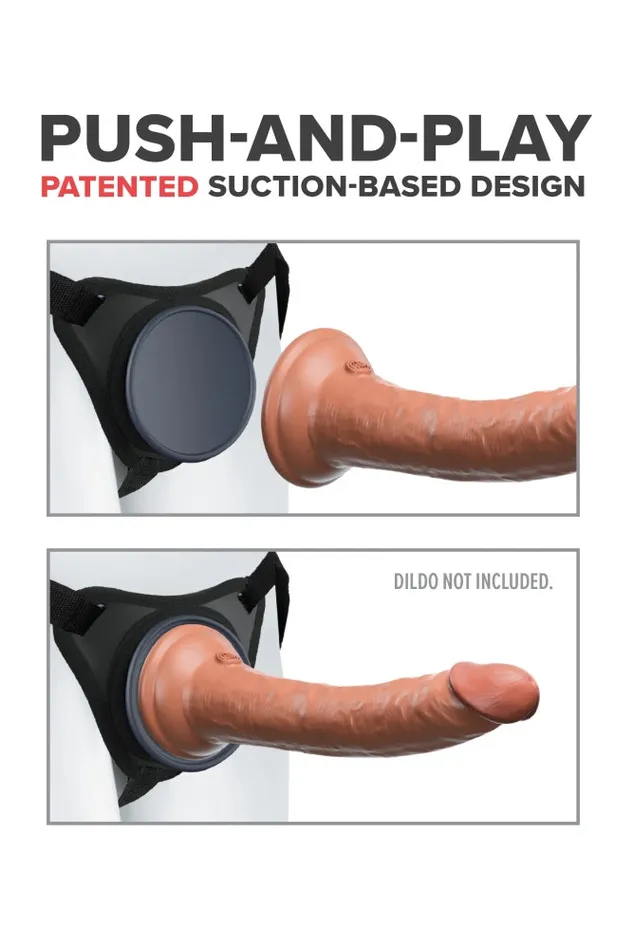 Female Sex Toys Pipedream Pipedream Body Dock Elite Strap On Harness with Suspenders Black