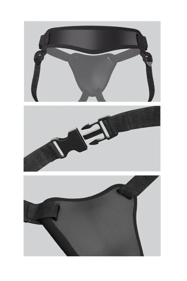 Female Sex Toys Pipedream Pipedream Body Dock Elite Strap On Harness with Suspenders Black