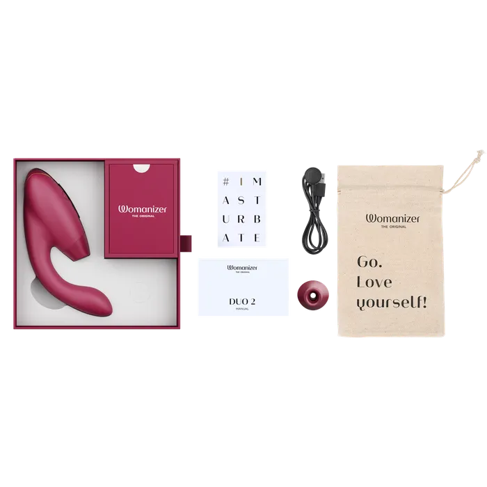 Female Sex Toys Womanizer Duo 2 Dual Stimulation Vibrator Bordeaux Womanizer
