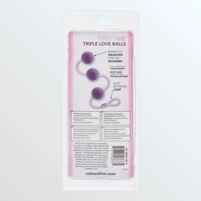 First Time Love Balls Triple Lovers Purple CalExotics Vibrators