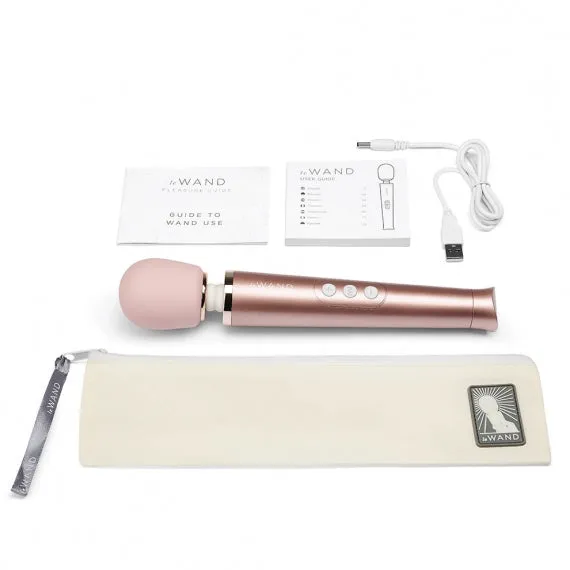 LE WAND Vibrators Le Wand Petite Rechargeable Wand Massager Rose Gold