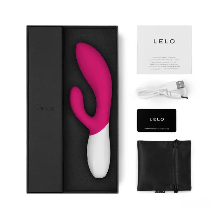 Lelo Ina Wave 2 Rechargeable Rabbit Vibrator Cerise LELO Female Sex Toys