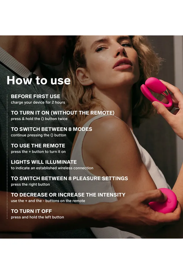 Lelo Vibrators Lelo Tiani 3 Couples Vibrator Cerise