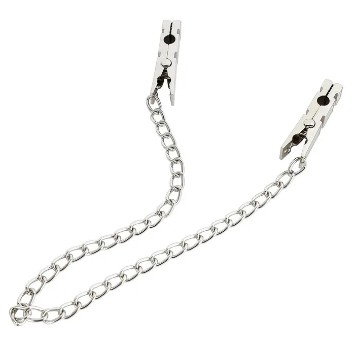 Love in Leather Peg Chain Nipple Clamps Nipple Clitoral Toys