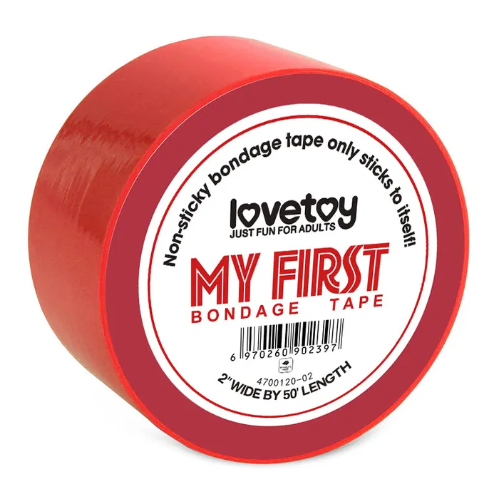 LOVETOY Vibrators Lovetoy My First Non Sticky Bondage Tape Red