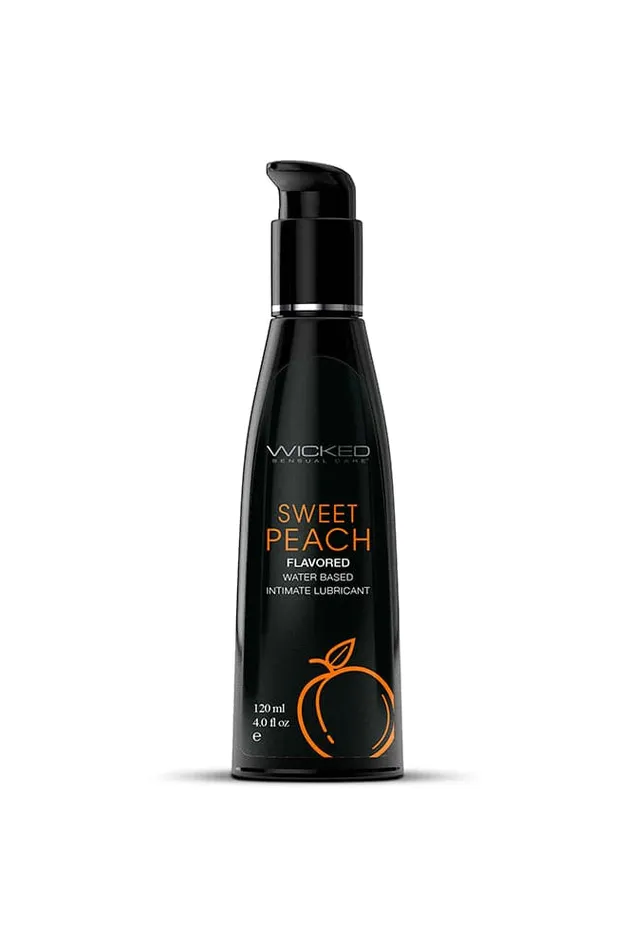 Lubricants Wicked Sensual Care Wicked Sensual Care Aqua Flavored Lubricant Sweet Peach 4oz Lubricants Wicked Sensual Care Wicked Sensual Care Aqua Flavored Lubricant Sweet Peach 4oz