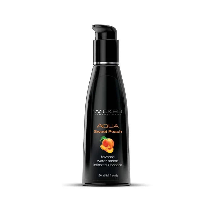 Lubricants Wicked Sensual Care Wicked Sensual Care Aqua Flavored Lubricant Sweet Peach 4oz
