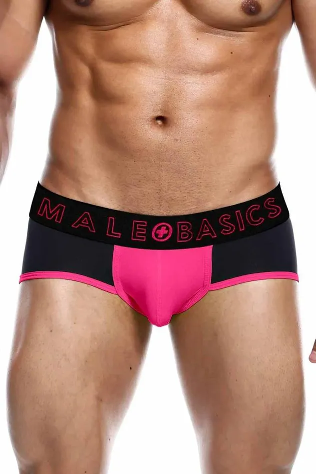 Male Basics Neon Brief Pink MBN03 Male Basics Vibrators