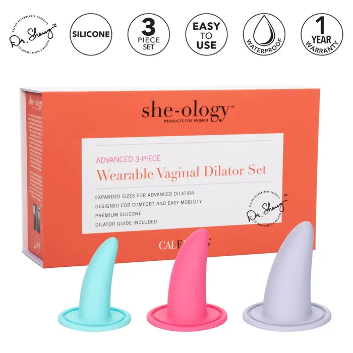 Male Sex Toys CALEXOTICS Calexotics SheOlogy Advanced 3 Piece Wearable Vaginal Dilator Set