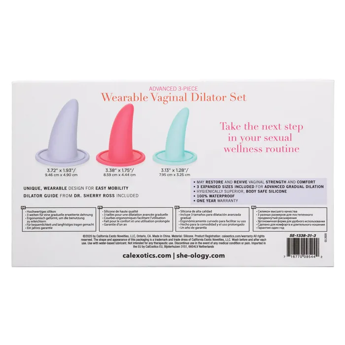 Male Sex Toys CALEXOTICS Calexotics SheOlogy Advanced 3 Piece Wearable Vaginal Dilator Set