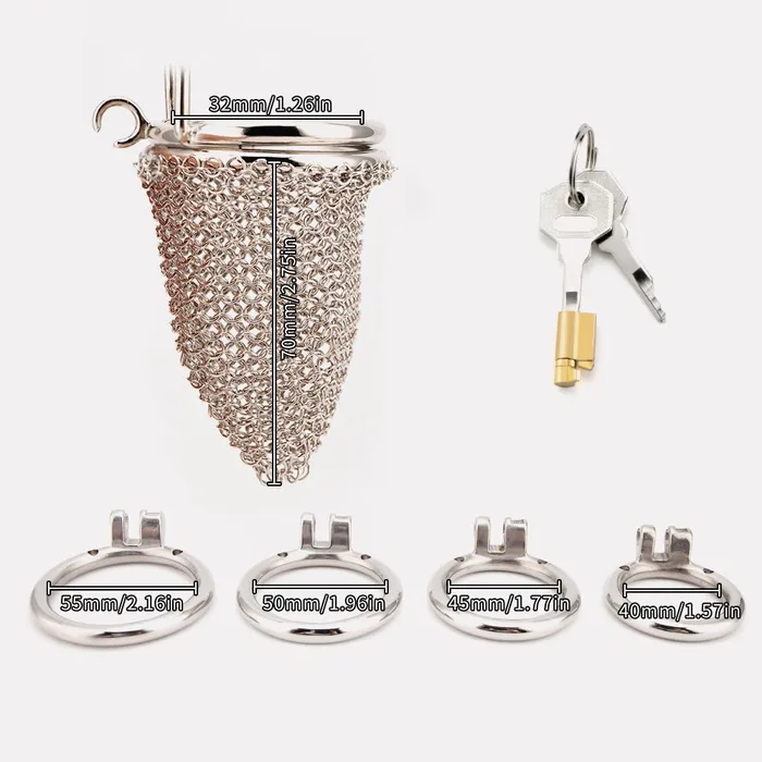 Male Sex Toys Oxyshop CH50 Lancelot Chastity Cage Mesh Cock Cage