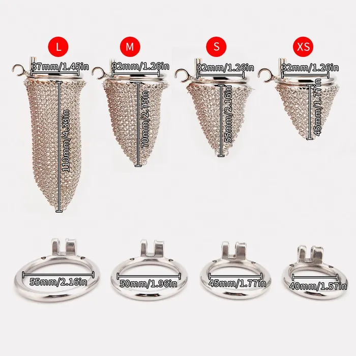 Male Sex Toys Oxyshop CH50 Lancelot Chastity Cage Mesh Cock Cage