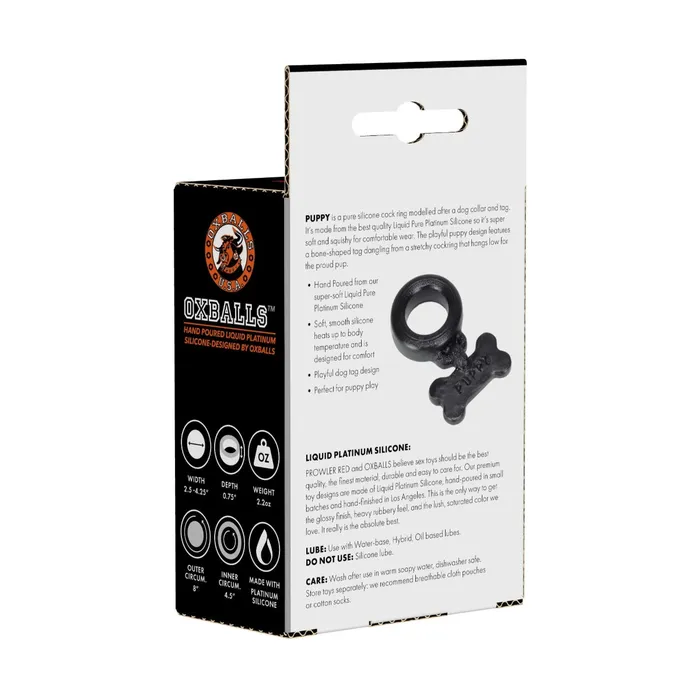 Male Sex Toys Prowler RED Prowler RED By Oxballs Puppy Cock Ring Black