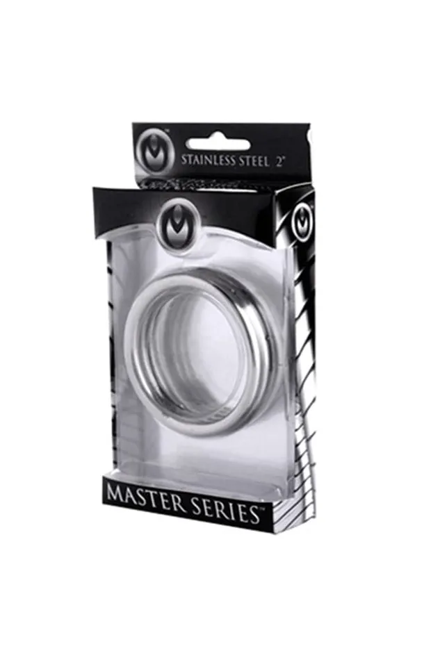 Male Sex Toys XR Brands XR Brands Master Series Echo Stainless Steel Triple Cock Ring Silver
