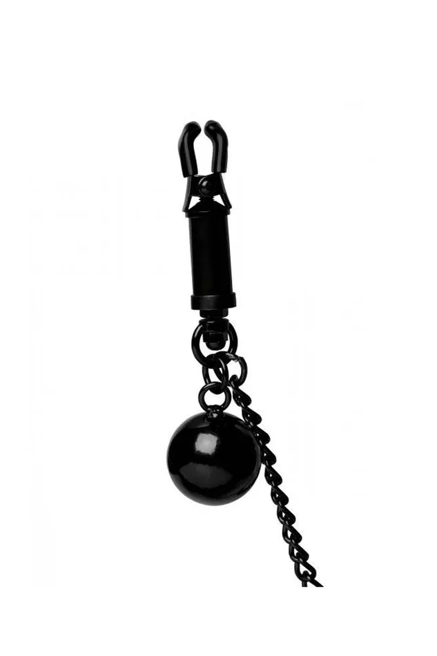 Male Sex Toys XR Brands XR Brands Mistress by Isabella Sinclaire Nipple Clamps w Ball Weights Chain