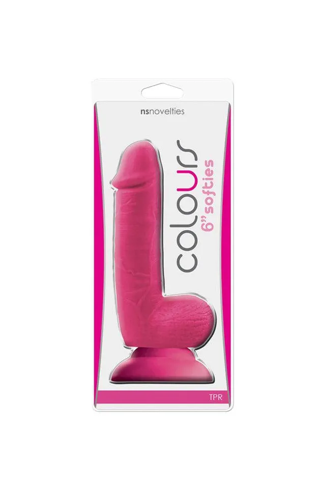 NS Novelties Colours 6 Inch Softies Dildo Pink NS Novelties Dildos