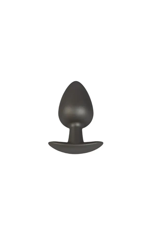 Ouch by Shots Toys Smooth Silicone Anal Plug Large Gunmetal Shots Toys Male Sex Toys