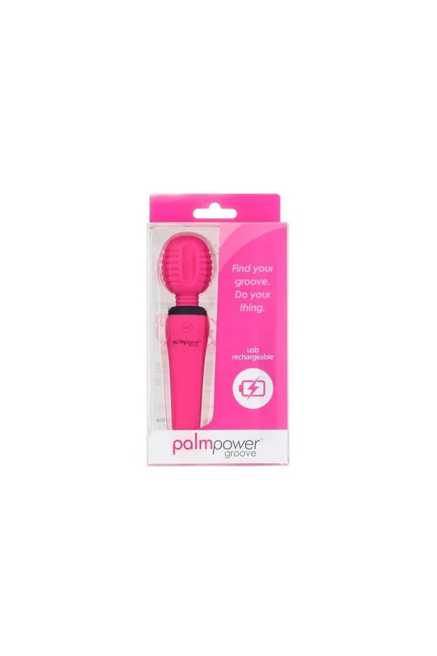 PalmPower Groove Mini Wand Massager Pink BMS Vibrators