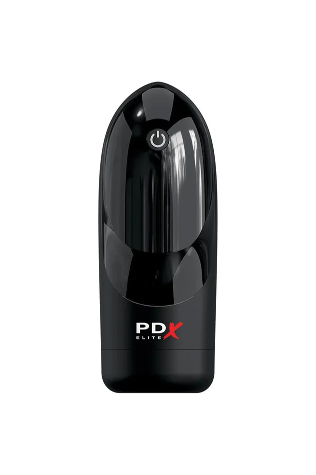 PDX PDX PDX Elite Hydrogasm Vibrating Rotating Masturbator BlackClear Male Sex Toys
