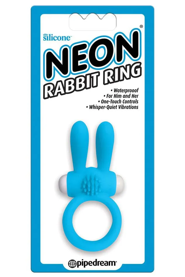 Pipedream Couples Pipedream Neon Rabbit Vibrating Cock Ring Blue