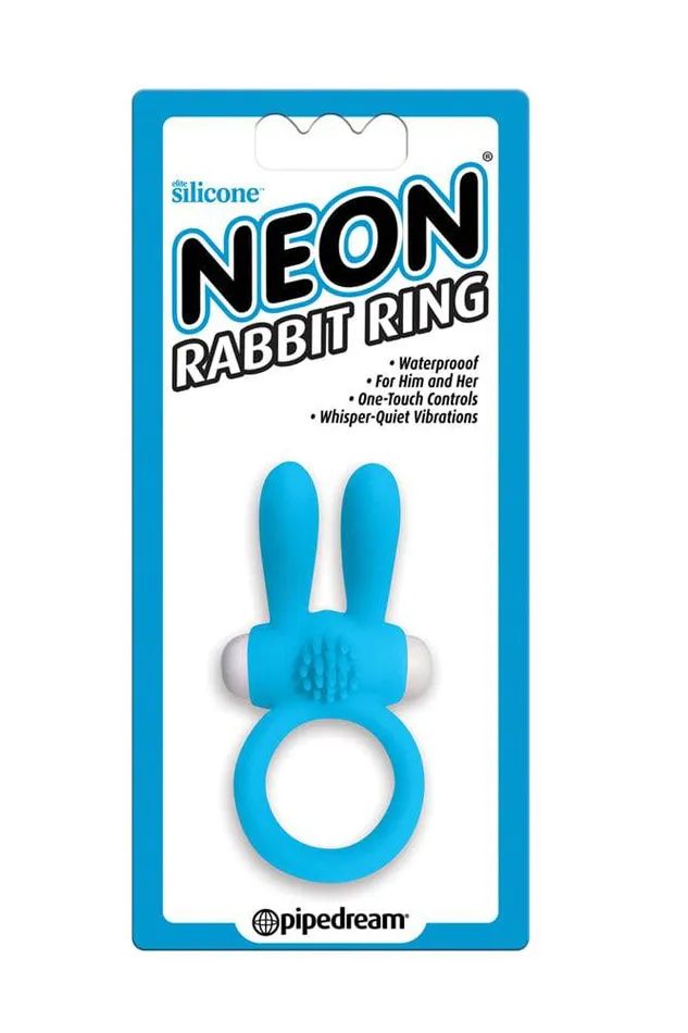 Pipedream Couples Pipedream Neon Rabbit Vibrating Cock Ring Blue