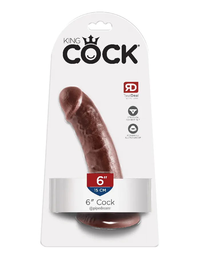 Pipedream Dildos Pipedream King Cock Ultra Realistic Dildo 6 inch Brown