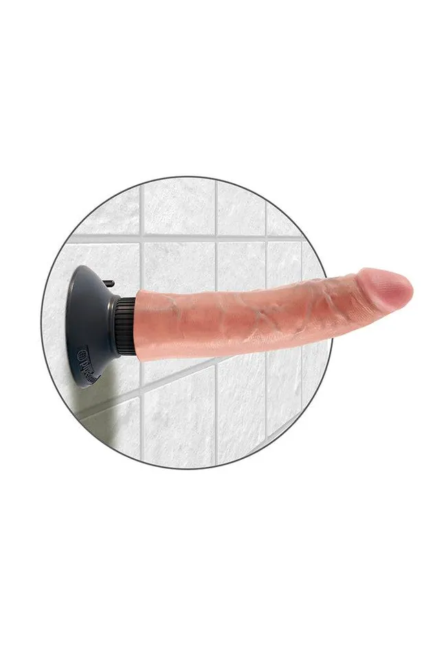 Pipedream Dildos Pipedream King Cock Vibrating Realistic Cock 7 inch Beige