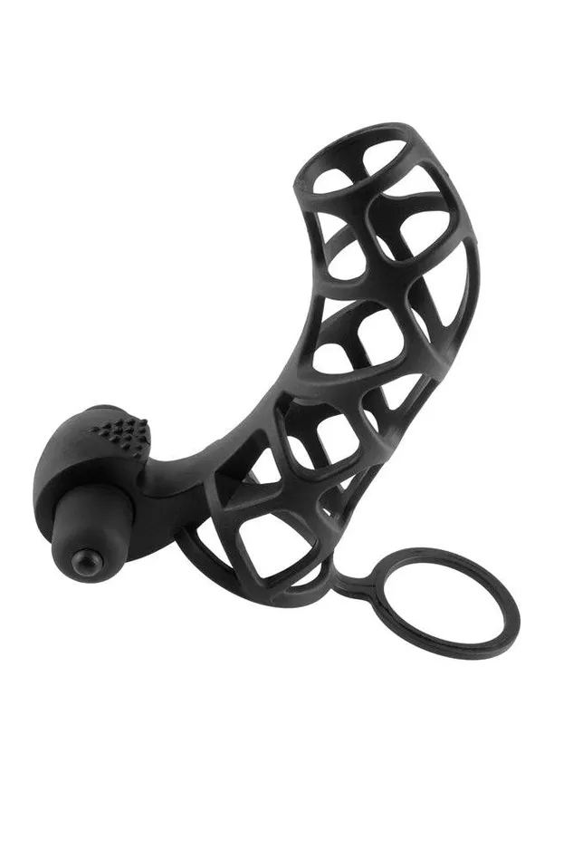 Pipedream Fantasy Xtensions Extreme Silicone Power Cage Vibrating Cock Cage Pipedream Male Sex Toys