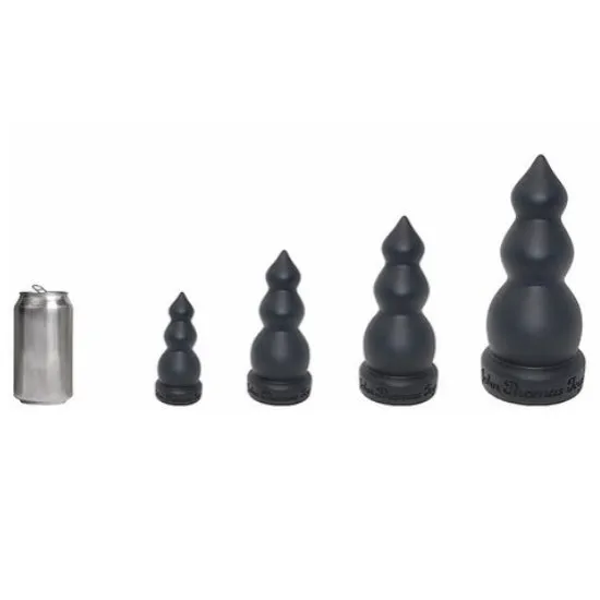 Platinum Silicone Series Anal Platinum Liquid Silicone Stretcher Buxom 4 Inch Black