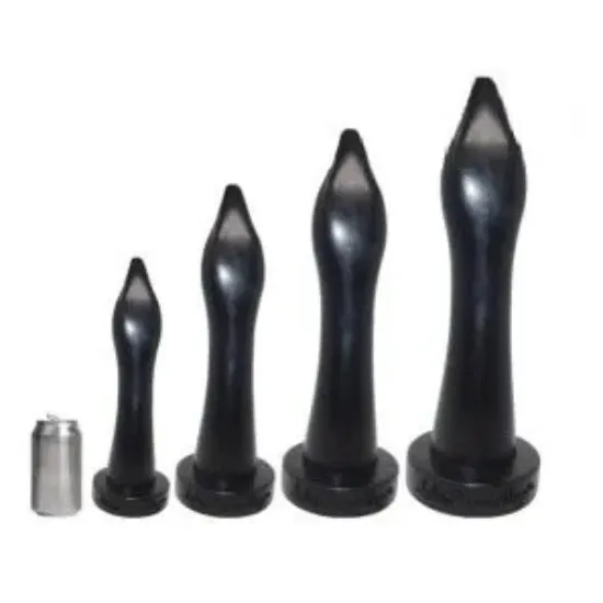 Platinum Silicone Series Anal Platinum Liquid Silicone Stretcher Goose Neck 12 Inch Black
