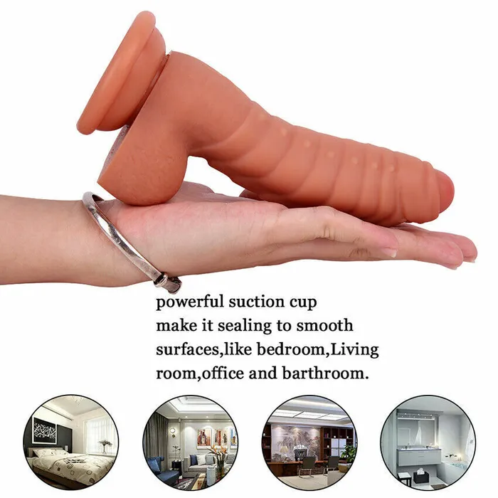 Realistic Flesh Ribbed Dragon Dildo 7 Inch Adultskart Dildos