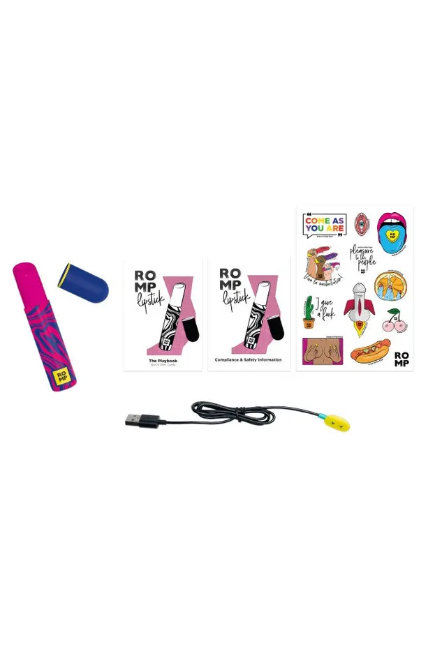 Romp Lipstick Air Pulse Clitoral Stimulator Pink Romp Vibrators