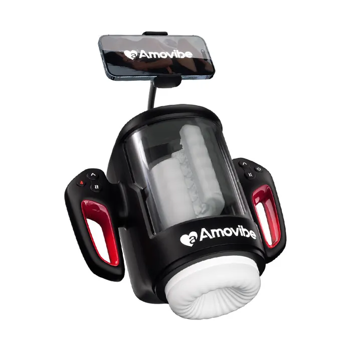 Rubbing Masturbator with Vibration Warming Function Phone Mount Amovibe EU Male Sex Toys Rubbing Masturbator with Vibration Warming Function Phone Mount Amovibe EU Male Sex Toys