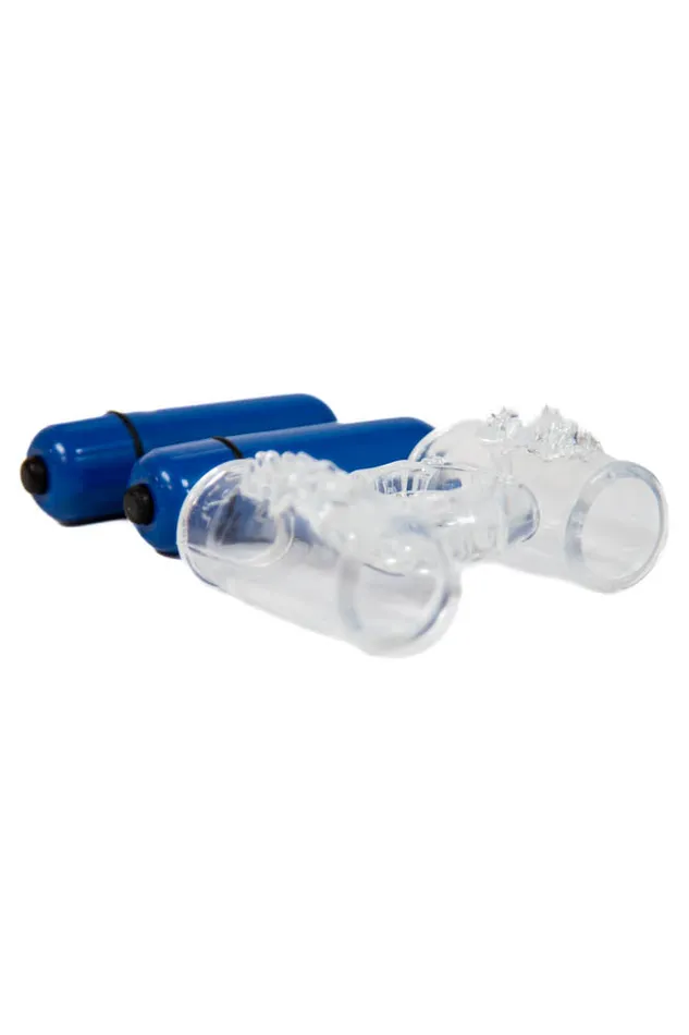 Screaming O Couples Screaming O Double Wammy 4B Dual Vibrating Cock Ring Blueberry