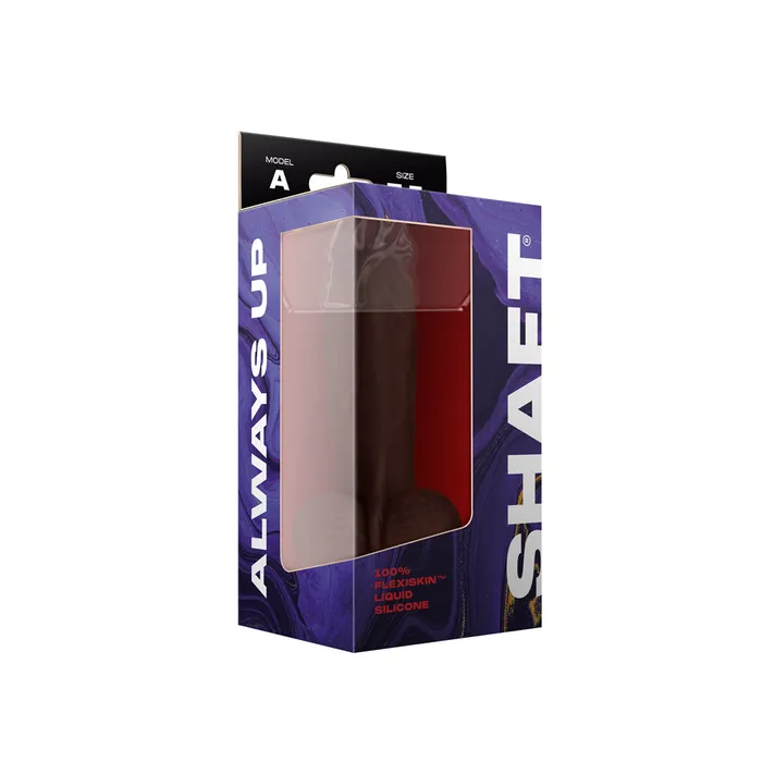 SHAFT Dildos Shaft Vibrating Model A Liquid Silicone Dildo With Balls 75 Inch Mahogany