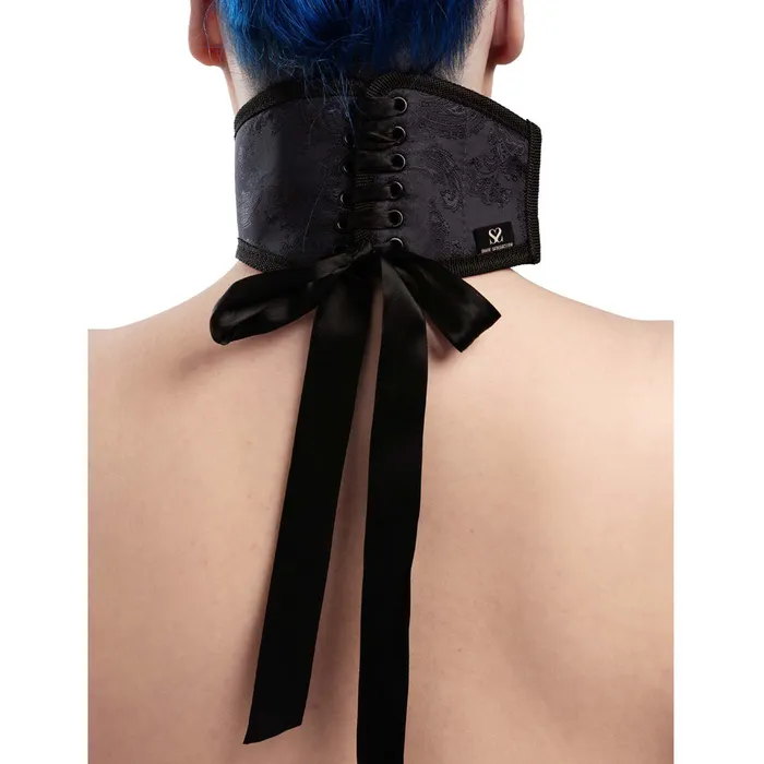 SHARE SATISFACTION Anal Share Satisfaction Bound Luxury Posture Collar Bondage Set Midnight Blue