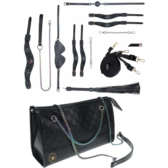 Shots Ouch Venice Bondage Collection Kit With Bag Black Shots Toys Couples
