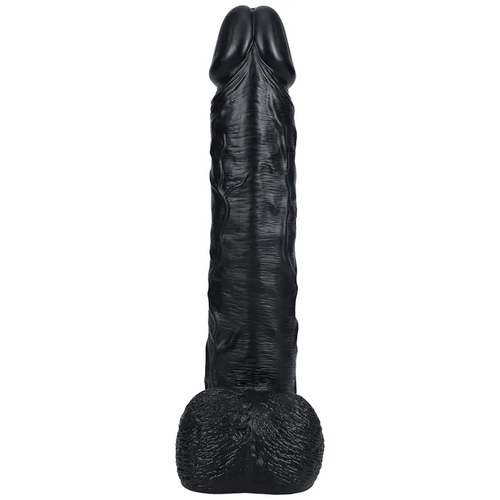 Shots Real Rock Realistic Straight Dildo With Balls 13 Inch Black Shots Toys Dildos