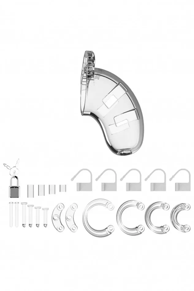Shots Toys Dildos ManCage by Shots Toys Model 01 Cock Cage 35 Inch Clear
