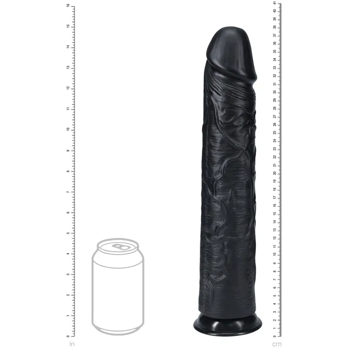 Shots Toys Dildos Shots Real Rock Realistic Straight Dildo 15 Inch Black