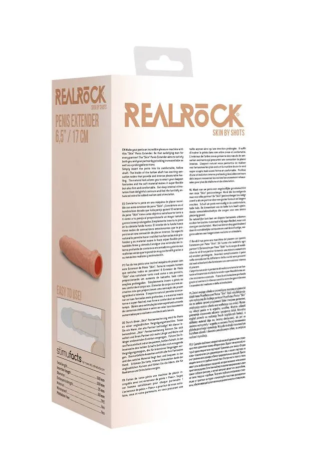 Shots Toys RealRock Skin Penis Extender 65 Inches Shots Toys Dildos